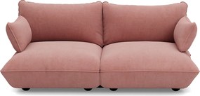 Canapea modulară Sumo Sofa Medium din catifea reiată, culori multiple - Fatboy Culoare: roz pal