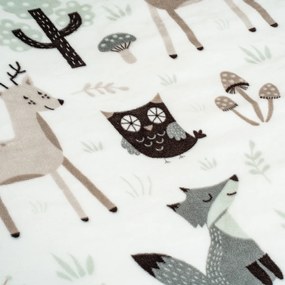 Lenjerie de pat pentru copii din microflanel4Home Nordic friends, 140 x 200 cm, 70 x 90 cm