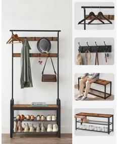 Cuier de podea NAVOR maro/negru