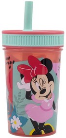 Disney Minnie Being More pahar cu pai de silicon 420 ml