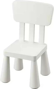 Scăunel din plastic cu spătar, 67x39x36 cm, alb, MC30