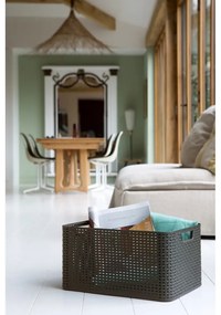 Cutie de depozitare gri din plastic cu capac 33x44,5x25 cm Style – Curver