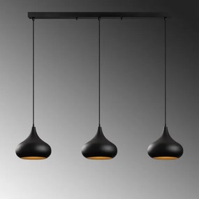 Lustră suspendată pe cablu MUBA 3xE27/40W/230V negru