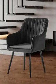 Set de scaune de sufragerie Nova Anthracite, 2bucăți