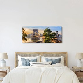 Tablou - Pod peste râu, Budapesta, Ungaria (120x50 cm)