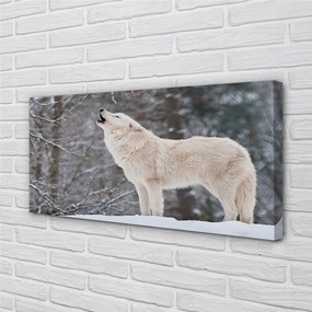 Tablouri canvas pădure de iarnă Wolf