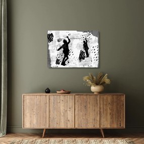 Tablou pe sticlă - Artă stradală - zarvă (70x50 cm)