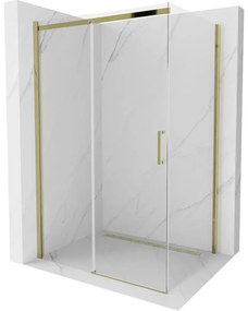 Mexen Omega cabină de duș extensibilă 100 x 80 cm, transparent, Aurie - 825-100-080-50-00