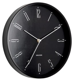 Karlsson 5988BK ceas de perete design negru,diametru 30 cm