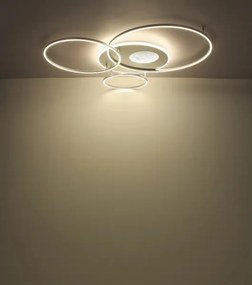 Globo 48466-70ASH-LED St plafonieră INVERTINA 70W/230V Wi‑Fi Tuya crom + telecomandă