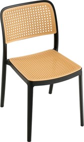 Scaun, stivuibil, negru / bej, RAVID TIP 1