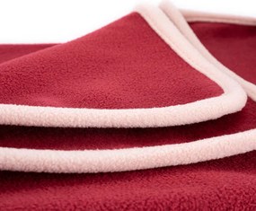 Pătură fleece culoarea vinului