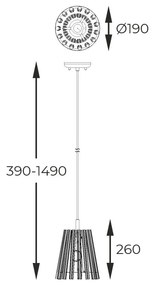 Pendul, Lustra suspendata design modern BACH 19cm