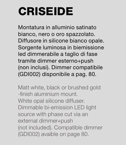 Lustra LED circulara diametru 80cm CRISEIDE, alb, negru sau auriu