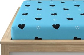 Cearsaf din microfibra CORAZON albastru 180x200 cm