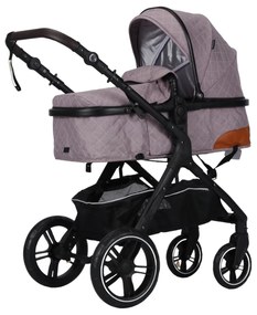 Carucior nou nascuti 2 in 1 NOVOKIDS™ X1000 series, Cu geanta bebe, Cadru Aluminiu, Amortizoare, Roti din cauciuc plin AVE, Landou, Spatar reglabil 3