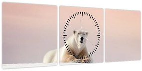 Tablou - Urs polar (cu ceas) (90x30 cm)