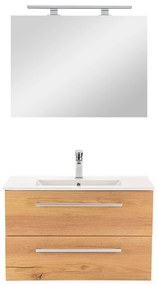 Mobilier complet de baie Vario Clam 80 stejar-stejar