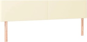 vidaXL Tăblii de pat, crem, 180x5x78/88 cm, piele ecologică