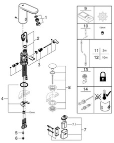 GROHE 36366002 - Baterie electronică pentru lavoar GET E, crom lucios