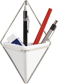 Set 2 ghivece suspendate din ceramică și cadru argintiu Umbra Trigg