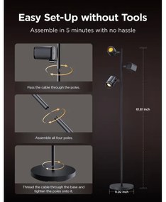 Govee - Lampă de podea LED dimmabilă TREE MATTER RGBICWW/48W/230V Wi-Fi