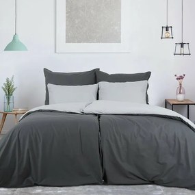 B.E.S. Petrovice Lenjerie de pat din bumbac Double face antracit/gri