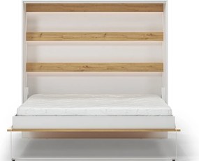 Pat rabatabil Devesto Horizontal Wall 160 Artisan Eiche LED, 200x160 cm – Artisan Eiche