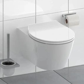 Capac WC SLIM WHITE, cu închidere SoftClose, din duroplast - Schütte 82700