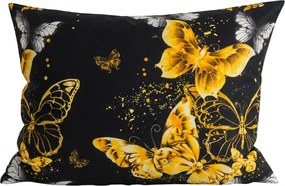 Fata de perna din microfibra GOLD BUTTERFLY 70x90 cm, negru