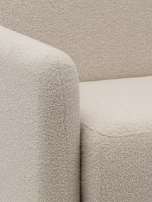 Canapea extensibilă Nido 3 locuri 140 cm cu ladă de depozitare - boucle bej deschis Quelle 03