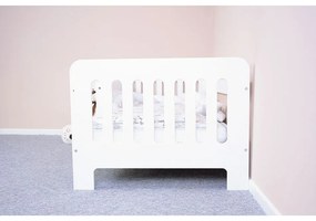 New Baby Pat pentru copii cu barieră Erik alb ,160 x 80 cm
