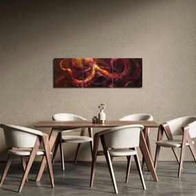 Tablou - Octopus, pictură în ulei (cu ceas) (90x30 cm)