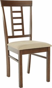 Scaun OLEG NEW, bej/nuc, tesatura/lemn, 45x48x95 cm