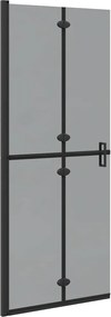 vidaXL Perete de duș Walk-In Negru 80 x 6,5 x 190 cm