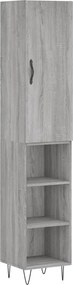 vidaXL Dulap înalt, gri sonoma, 34,5x34x180 cm, lemn prelucrat