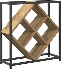 vidaXL Raft pentru vin Stejar Artizanal 51 x 18 x 52,5 cm