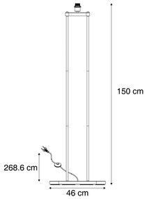 Lampă de podea modernă neagră - Thijmen
