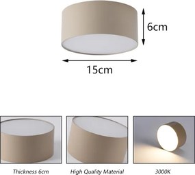 BRILAGI - Plafonieră LED de exterior FORIS LED/20W/230V diam. 15 cm bej IP44