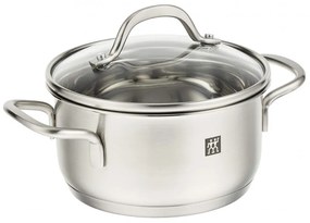 Oala Zwilling Pico 66652120, 0,8 L, 12 cm, Capac sticla, Otel inoxidabil 18/10, Cuptor si inductie, Argintiu