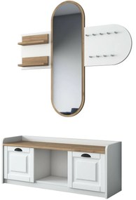 Set de hol Ema White and Walnut