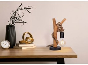 Veioza/Lampa de masa design natural lemn NERIDA