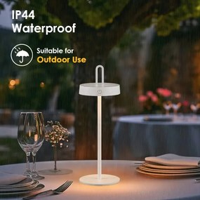 Lampă de masă LED tactilă, reglabilă, reîncărcabilă pentru exterior SHINE LED/1,5W/3,7V 3000 mAh IP44 albă