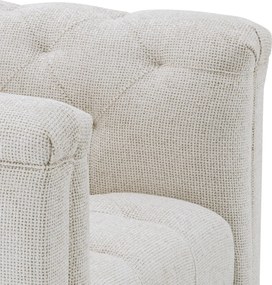 Fotoliu design LUX cu aspect Chesterfield Cesare, lyssa off-white