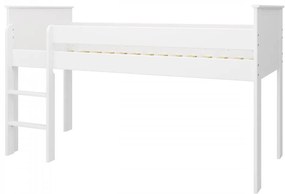 Pat înălțat Albrim 90 x 200 cm, alb mat