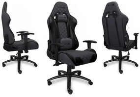 Scaun pentru jocuri video CONNECT IT CGC-1200-GY Monaco Pro gri/negru