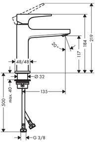 Baterie lavoar cu ventil inclus, auriu lucios, Hansgrohe Metropol 110
