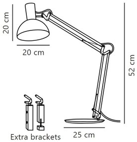 Lampă de masă DFTP by Nordlux ARKI 1xE27/60W/230V negru