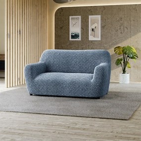 Huse bielastice VENEZIA albastre fotoliu dublu (l. 120 - 160 cm)