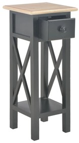 280059 vidaXL Masă laterală, negru, 27 x 27 x 65,5 cm, lemn